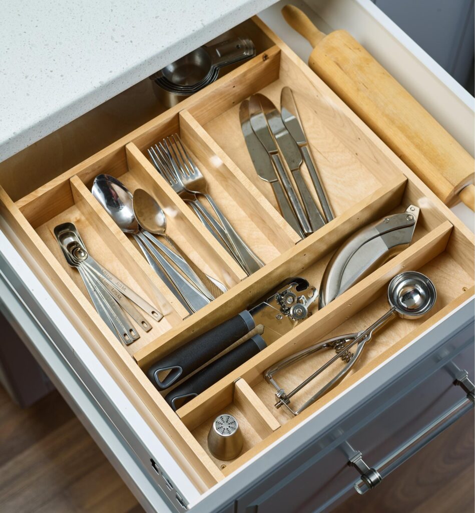 drawer insert in kitchen cabinets in walnut creek